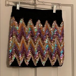 The Classic Brand-mini sequence elastic skirt